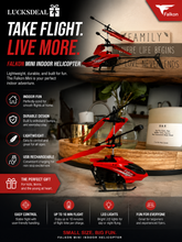 Lucksdeal RC Drone Rechargeable Hovering Helicopter Safe Fall-Resistant Kids Flying Toy