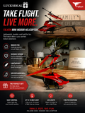 Lucksdeal RC Drone Rechargeable Hovering Helicopter Safe Fall-Resistant Kids Flying Toy