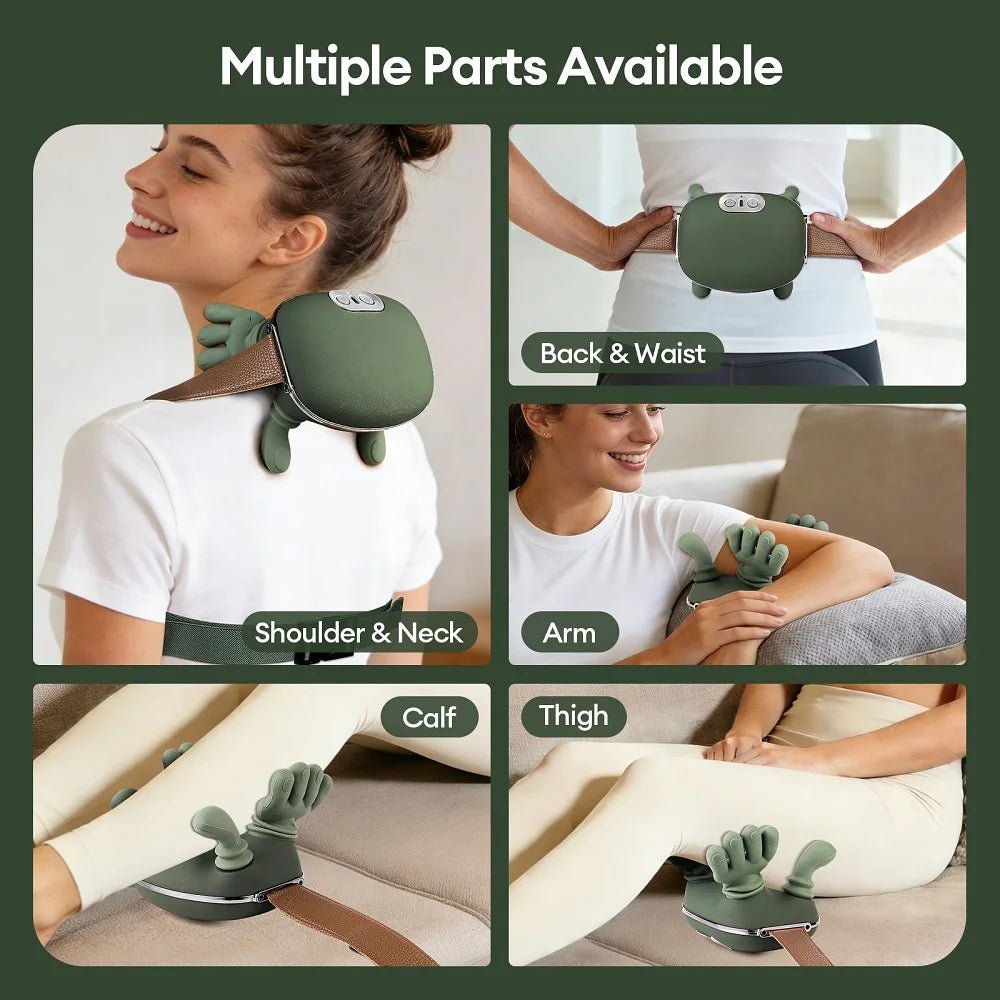 4D Bionic Finger Neck Shoulder Massager Wireless Neck Cervical Trapezius Kneading Massage Shawl Brushless Motor Neck masajeador - Lucksdeal