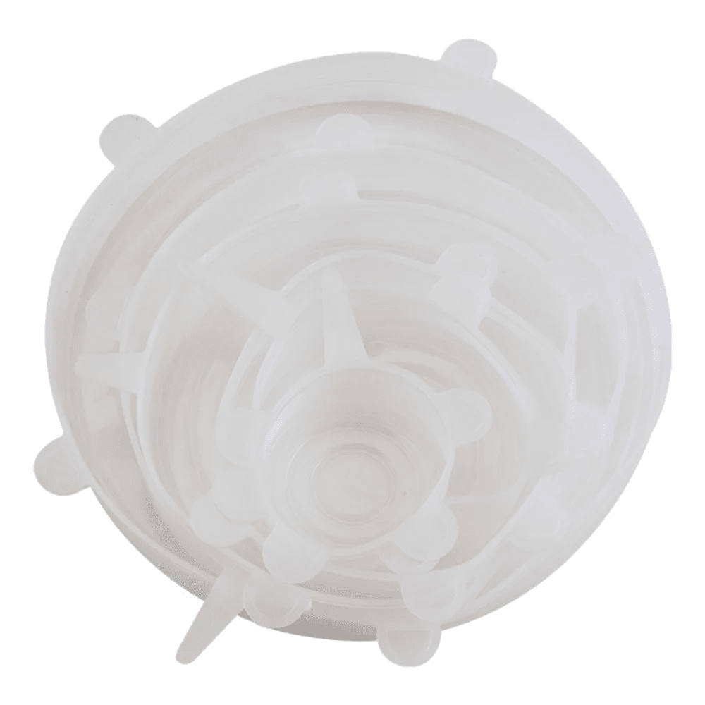 6Pcs Reusable Silicone Stretch Lids for fit bowls, cups, fruits & more. - Lucksdeal