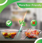 6Pcs Reusable Silicone Stretch Lids for fit bowls, cups, fruits & more. - Lucksdeal