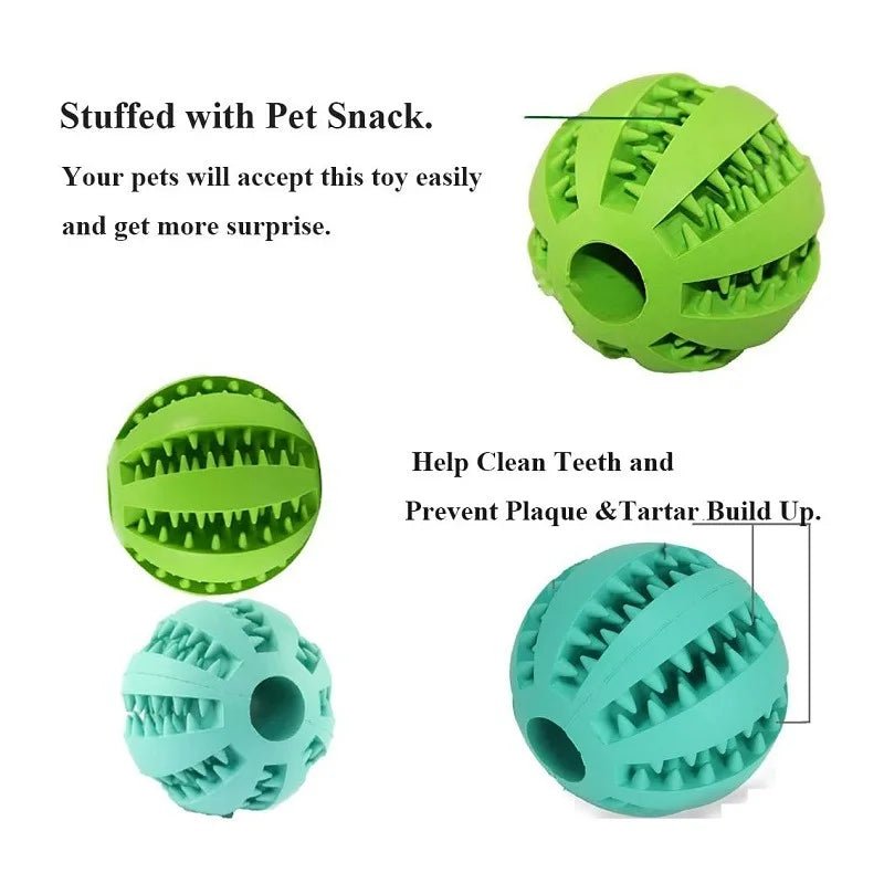 6PCs Rubber Indestructible Treat Dispensing Ball Interactive Pet Ball 🎁 Buy One, Get One FREE! 🛒 Order Now While Supplies Last! - Lucksdeal