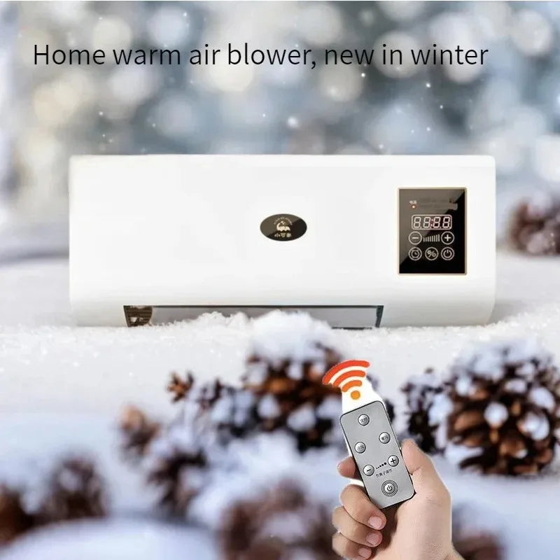 New Winter Heaters 2000W High-power Digital Display Warm air Blower Timed Wall Electric Fan Bladeless Blower Remote Summer Fan