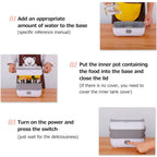 New Electric Lunch Box Portable Double Thermal Insulation Lunch Box with Stainless Steel Liners Home Food Heating Container Boxs