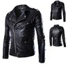 OEM ODM Wholesale Fashion Winter Men Faux Leather Solid Color Slim Fit Jacket Coat