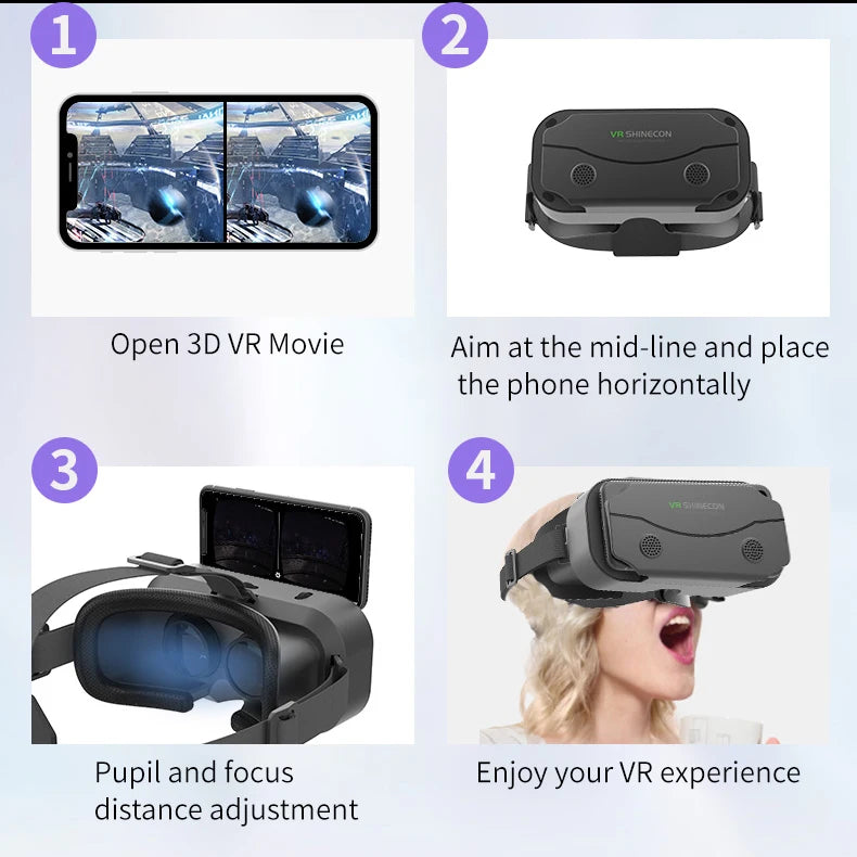 Hot Sale New G13 Headset Smart Virtual Reality Eyewear Product All-In-One Watching Movie/Games 3D VR Glasses