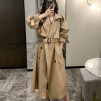 S-2XL Women Medium to Long Windbreaker Popular Outerwear in Spring and Autumn Korean Loose Casual Robe
