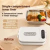 Portable Electric Lunch Box USB Rechargeable Timed Intelligent Digital Display Separate Double-compartment Inner Food Heater