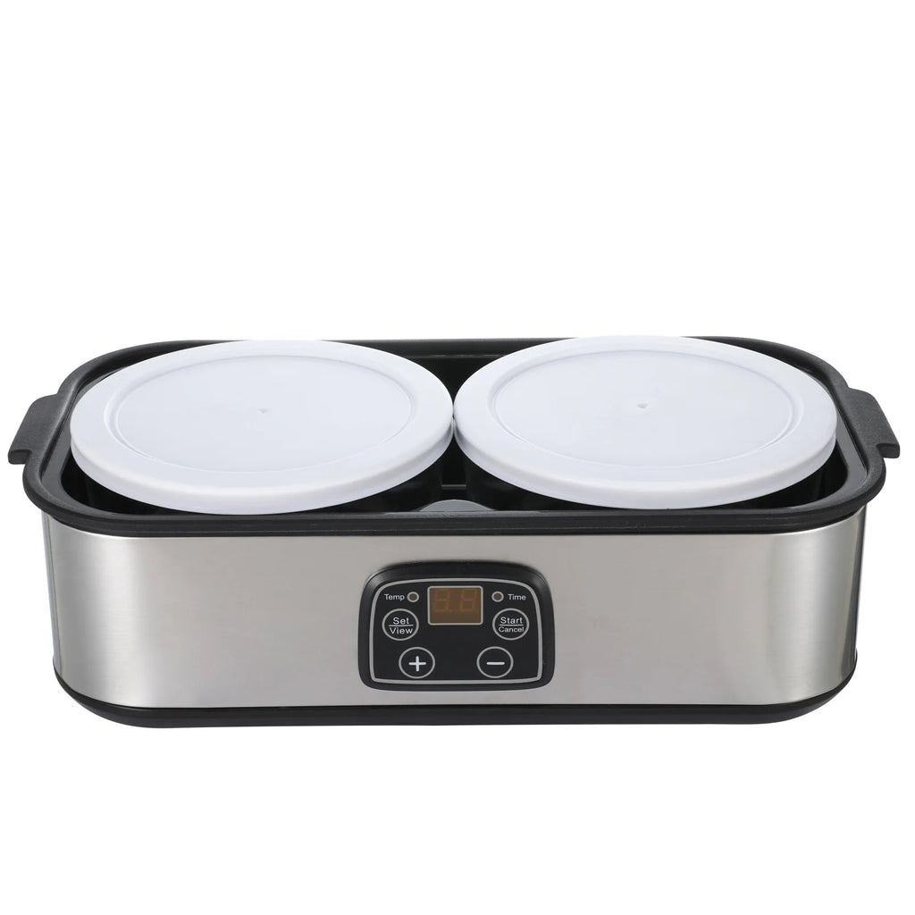 2L Large Capacity Automatic Timed Digital Yogurt Maker Machine Electric Yogurt Maker Professional Ice Cream Pudding Maker + Cups