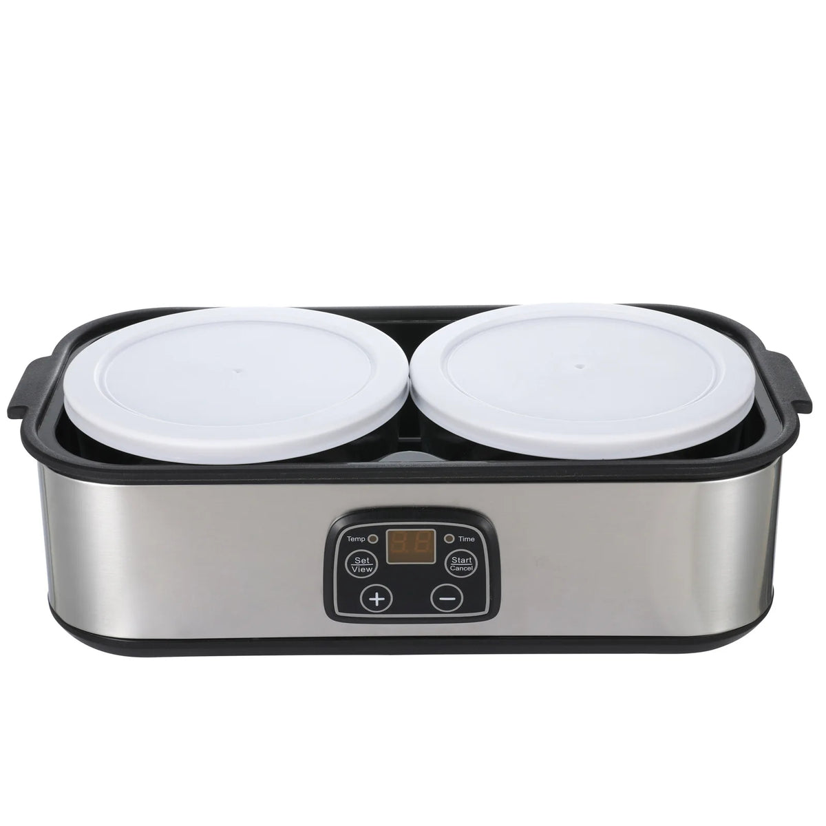 2L Large Capacity Automatic Timed Digital Yogurt Maker Machine Electric Yogurt Maker Professional Ice Cream Pudding Maker + Cups