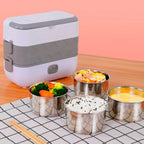New Electric Lunch Box Portable Double Thermal Insulation Lunch Box with Stainless Steel Liners Home Food Heating Container Boxs