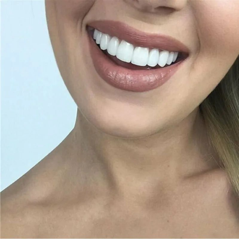 New Snap Smile Customized Label Upper False Teeth Cover Perfect Smile Veneers Comfort Fit Flex Denture Braces Teeth Whitening