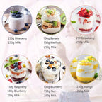 New 1400ML Large Capacity Automatic Yogurt Machine Homemade Yogurt Maker Professional Ice Cream Pudding Maker with 8 Yogurt Jar