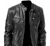 Custom Logo Wholesale Autumn Winter Mens Warm Windbreaker Faux PU Leather Coat Plus Size 4xl 5xl Motorcycle Jackets