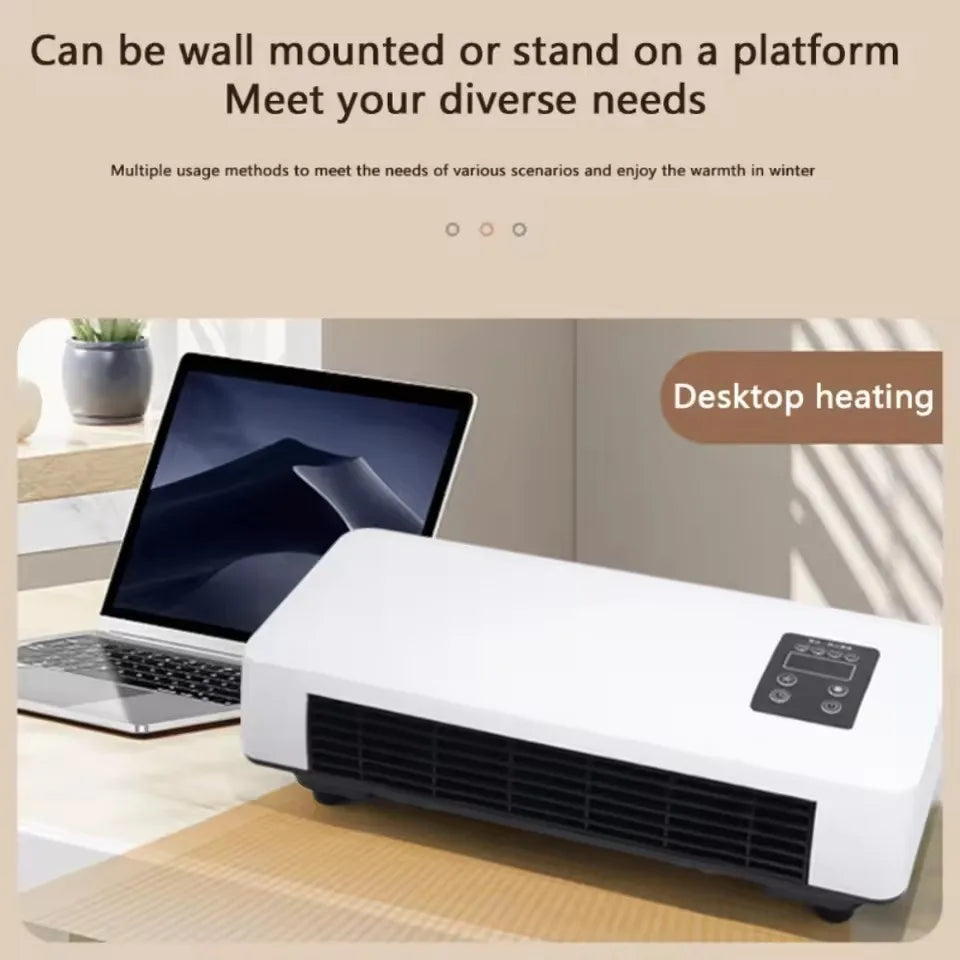 New Winter Heaters 2000W High-power Digital Display Warm air Blower Timed Wall Electric Fan Bladeless Blower Remote Summer Fan