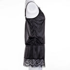 2Pcs Sexy Pajama Set Women Sexy Lace Patchwork Satin Silk Spaghetti Strap Top Hot Shorts Pajama Women Sleepwear Femme Pijamas