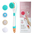 Electric Bath Brush Back Scrubber Rotating Shower Brush Body Brush Set Handle Deep Cleansing Exfoliation Massaging Spin Brush - Lucksdeal