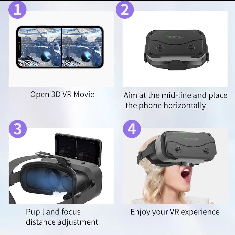 Hot Sale New G13 Headset Smart Virtual Reality Eyewear Product All-In-One Watching Movie/Games 3D VR Glasses - Lucksdeal
