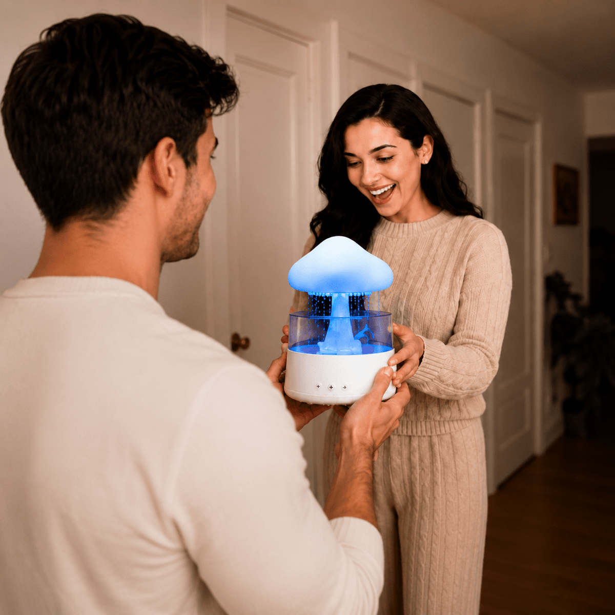 Household & Car USB Tabletop Cool Mist Humidifier with 7-color LED Night Light Aromatherapy Diffuser Portable Design - Lucksdeal