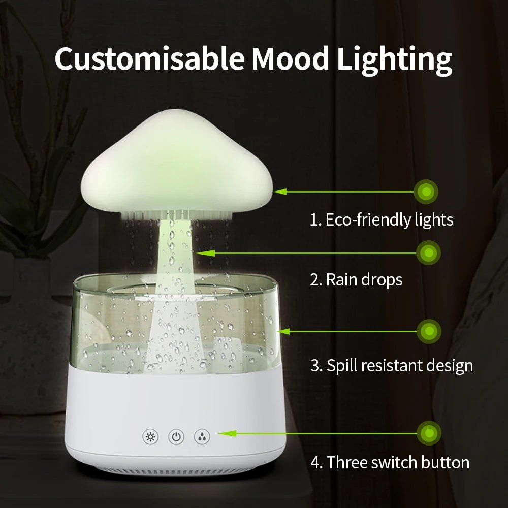 Household & Car USB Tabletop Cool Mist Humidifier with 7-color LED Night Light Aromatherapy Diffuser Portable Design - Lucksdeal