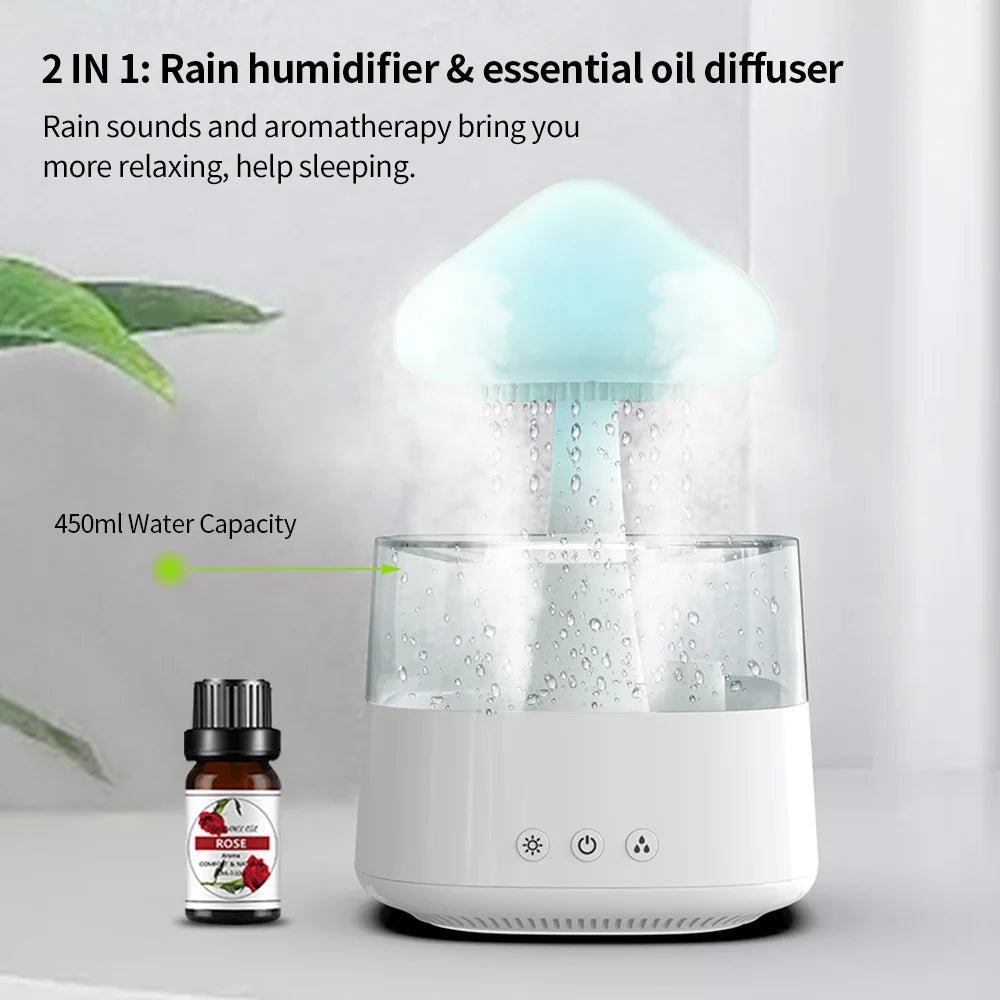 Household & Car USB Tabletop Cool Mist Humidifier with 7-color LED Night Light Aromatherapy Diffuser Portable Design - Lucksdeal