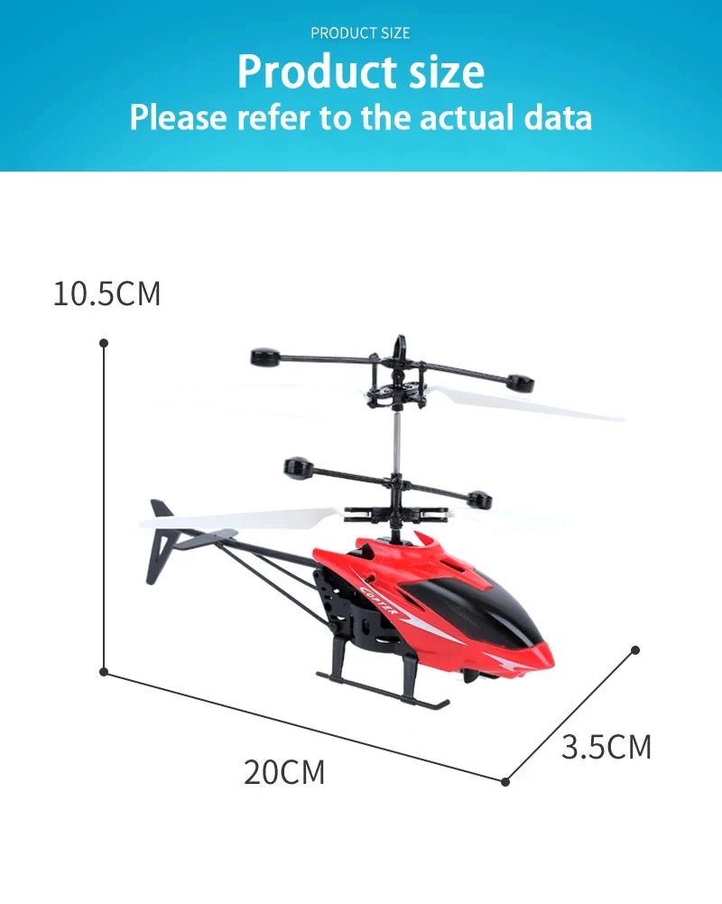 Lucksdeal RC Drone Rechargeable Hovering Helicopter Safe Fall-Resistant Kids Flying Toy - Lucksdeal