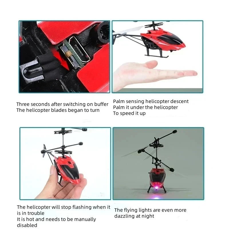 Lucksdeal RC Drone Rechargeable Hovering Helicopter Safe Fall-Resistant Kids Flying Toy - Lucksdeal